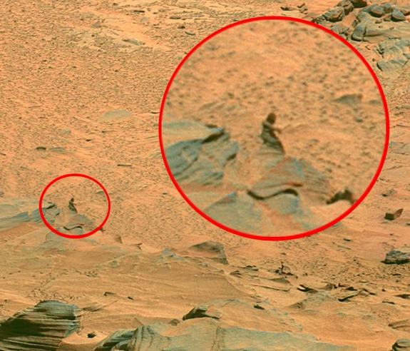 Woman on Mars Rock